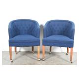 Royal Blue Rolling Chair Set