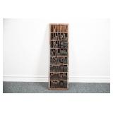 Atq Primitive Letterpress 'Type' Furniture Cabin