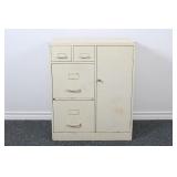 Vtg Metal Combination File Cabinet/Storage Locker