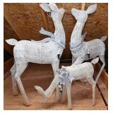 White Lighted Reindeer Christmas Decorations
