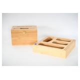 Bamboo Bag Organizer And Trash Bag Dispenser