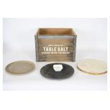Wooden Table Salt Crate w/ Serving Platters