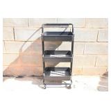 3-Tiered Rolling Metal Cart