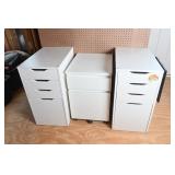 White Drawer Units And Rolling File Cabinet