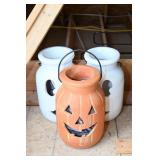 Clay Halloween Jack O Lantern Lanterns