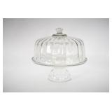 Clear Glass Cake Stand With Dome Lid