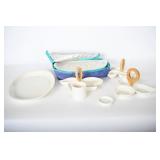 White Ceramic Serveware With Insulated Carrier
