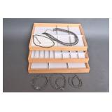 Oxidized Silver Bead Necklaces w/ Display Trays