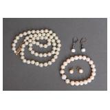 Cultured Pearl Jewelry Set w/ Earrings