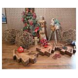 Rustic Christmas Decor w/ Wooden Trays