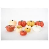 Ceramic Pumpkin Ramekins And Decorative Candles