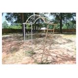 Metal Garden Arch With Fleur-De-Lis Details