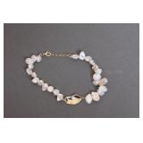 Baroque Pearl Bracelet w/ Gold Accent