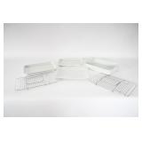 White Ceramic Bakeware With Metal Roasting Racks
