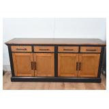 Wooden Buffet Cabinet With Black Trim