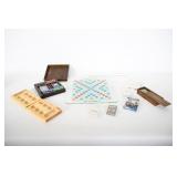 Glass Scrabble Board With Assorted Games