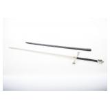 Scottish Claymore Style Sword With Scabbard