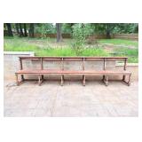 Rustic Wooden Church Pew Bench