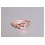 Rose Gold-Tone Geometric Bangle Bracelet