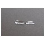 Pair Of Sterling Silver Ear Climbers w/ CZ