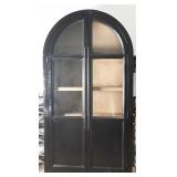 Black Arched Wood Display Cabinet