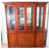 Wooden China Cabinet With Glass Doors