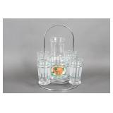 Glass Orange Juice Pitcher Set