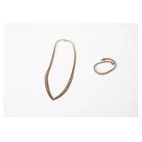 Sterling Silver Woven Link Necklace & Bracelet