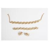 Vintage Tara Necklace, Bracelet, Clip-On Set