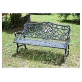 Black Metal Bench