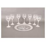 Avon Vintage Water Glass and Tray