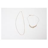 10k Necklace, 14k Chain(Damaged)