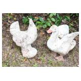 Concrete Chicken and Duck