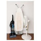 Vacuum, Fan, and Ironing Board
