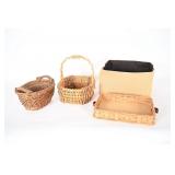 Wicker Baskets, Tray & Fabric Storage Bin