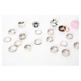 Men's Stainless Steel & Rhinestone Rings