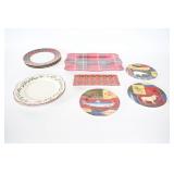 Tartan Plaid Christmas Plates & Serving Trays
