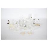Pressed Glass Salt & Pepper Shakers, Candlesticks