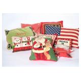 Christmas Needlepoint & Americana Pillows