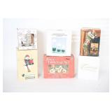 Snowman Tabletop Set, Glass Ornament & Stocking