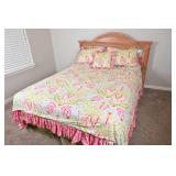 Pine Arched Full Bed w/ Eastman House Mattress