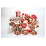 Christmas Ball Ornaments & Cardinal Glass Ornament