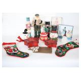 Nutcrackers, Needlepoint Stockings & Snowmen