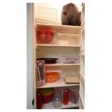 Pantry Contents: Plastic Bowls, Pitchers & Racks