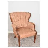 Vintage Channel-Back Fan Chair w/ Nailhead Trim