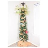 Fishing Themed Pencil Christmas Tree w/ Ornaments