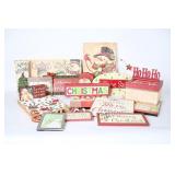 Christmas Wood Signs, Snowman Decor & Gift Box