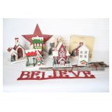 Light-Up Paper Christmas Village Houses