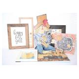 Fall Picture Frames, Signs & Scarecrow