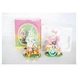 Spring Bunny Figurines in Original Box
